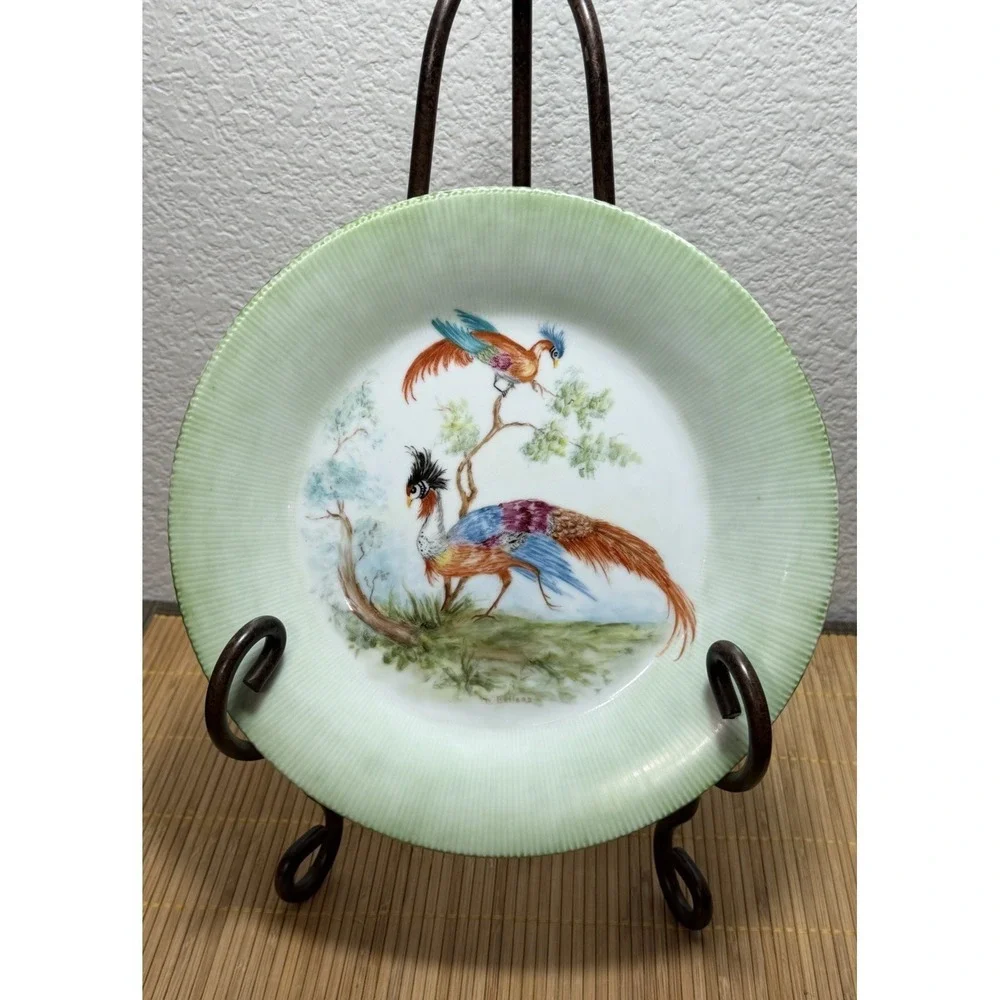 Bird Of Paradise Ascot Dinner Plate Vintage Fine Porcelain China Japan
